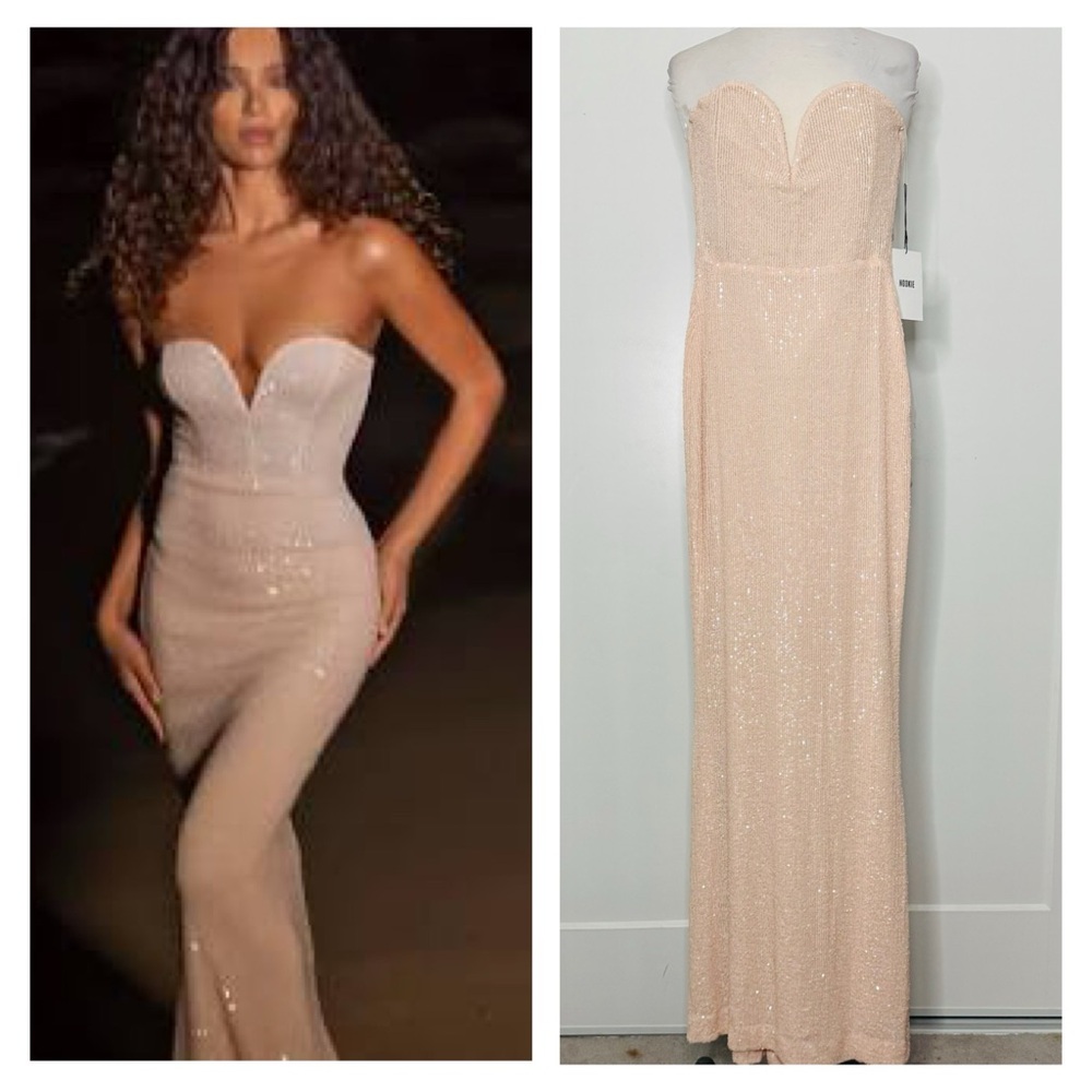 Nookie Lumiere Gown in Nude Size S NWT